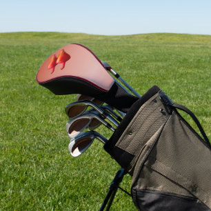 Roter Chili Paprikaschoten Golfklubfahrer Kopfabde Golf Headcover