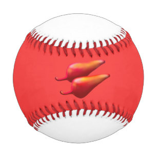 Roter Chili Paprikaschoten Rot-Weiß-Baseball Baseball