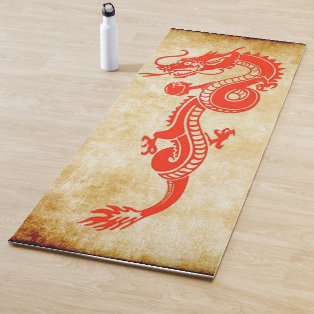 roter chinesischer Drache Yogamatte (Beispiel)
