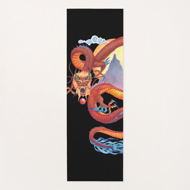 Roter chinesischer Drache Yogamatte (Vorderseite)