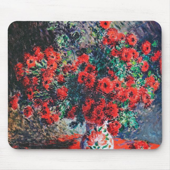 Roter Chrysanthemum, Monet Mousepad (Vorne)