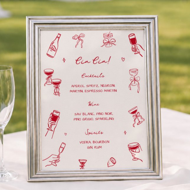 Roter Cin Cin Bar Poster 'That's Amore' Junggesell (Von Creator hochgeladen)