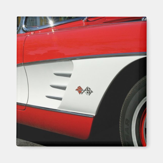 Roter Corvette - Magnet (Vorne)