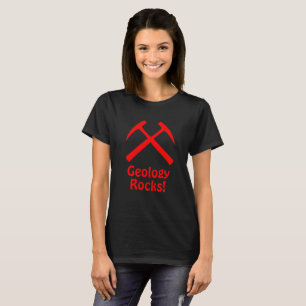 Roter Crossed Rock Hammers T - Shirt mit Text