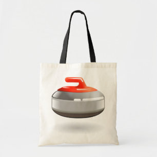 Roter Curlingstein Wintersport Tragetasche