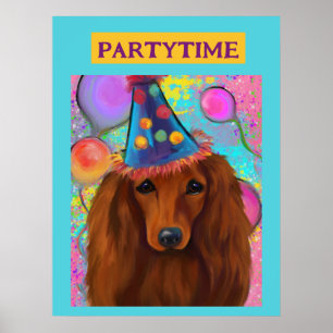 ROTER DACHSHUND           POSTER