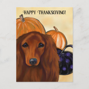 ROTER DAChSHUND Postkarte