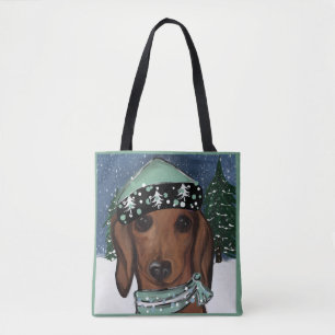 Roter Dachshund Tasche