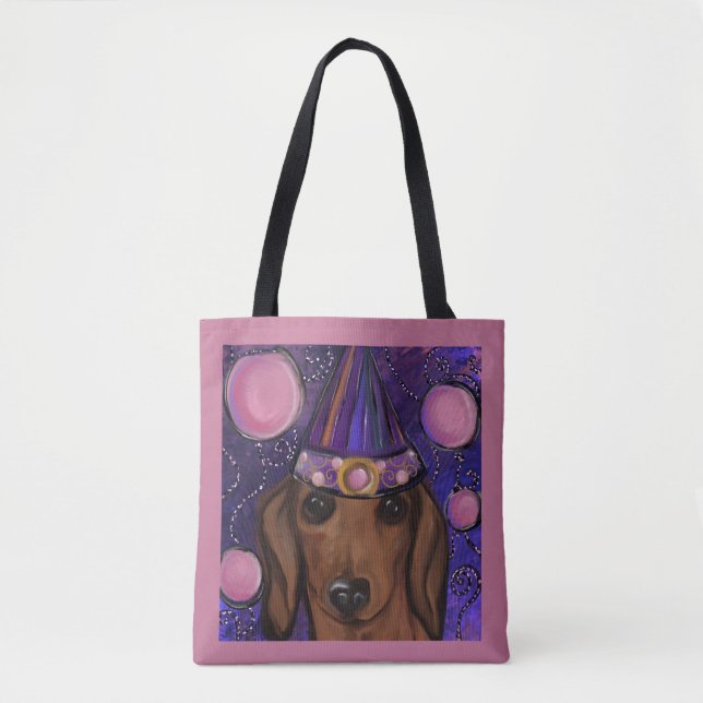 Roter Dachshund Tasche (Vorderseite)