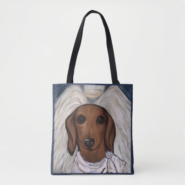 Roter Dachshund Tasche (Vorderseite)