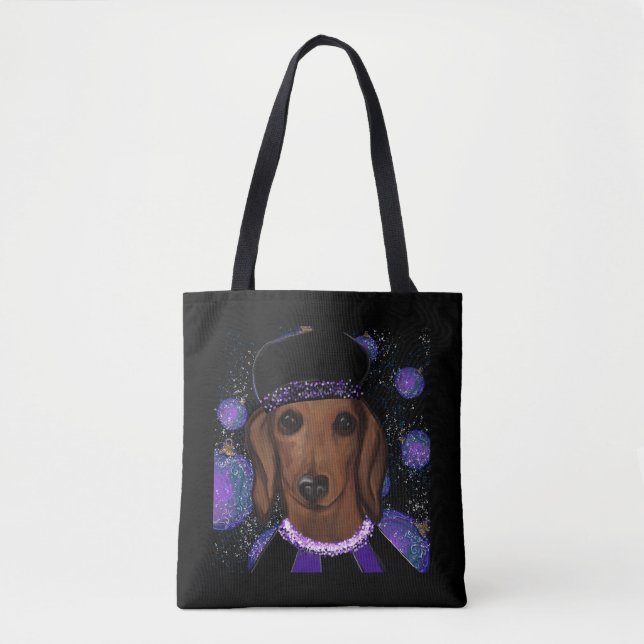 Roter Dachshund Tasche (Vorderseite)