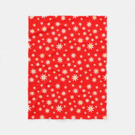 Roter Daisy Fleece Blanken