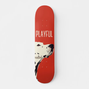 Roter Dalmatiner Skateboard