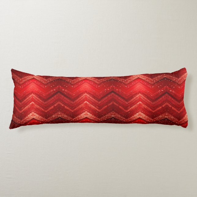 Roter dekorativer Glitzer Kissen (Vorderseite)