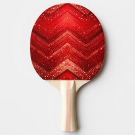 Roter dekorativer Glitzer Ping Pong Paddle Tischtennis Schläger