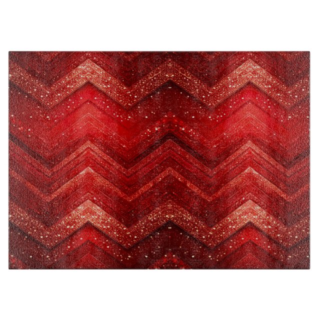 Roter dekorativer Glitzer-Schneidebrett Schneidebrett (Vorderseite)