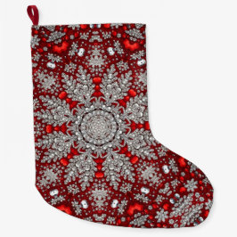 Roter dekorativer Strumpf Großer Weihnachtsstrumpf