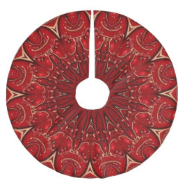 Roter Dekorativer Weihnachtsbaum Skirt Polyester Weihnachtsbaumdecke