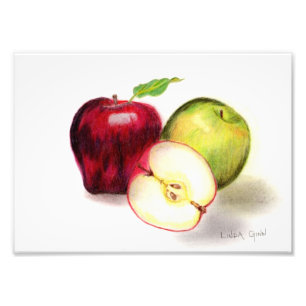Roter-Delicious- und Oma-Smith-Apfel-Foto-Druck Fotodruck