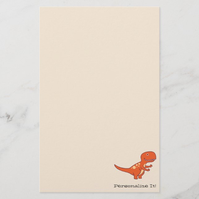 Roter Dinosaurier 0219 Briefpapier (Vorderseite)
