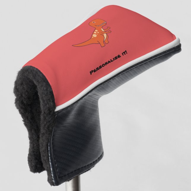 Roter Dinosaurier 02/19 Golf Headcover (3/4 Vorderseite)