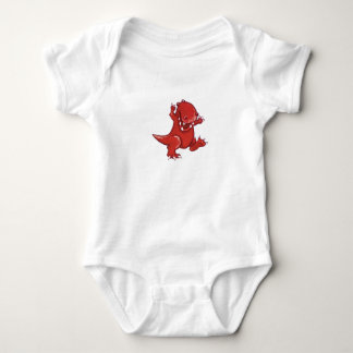 Roter Dinosaurier Baby Strampler