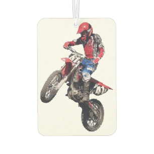 Roter Dirt Bike Autolufterfrischer