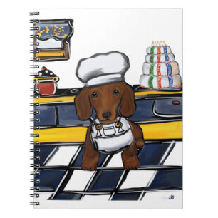 Roter Doxie Koch Notizblock