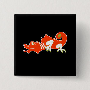 Roter Drache Button
