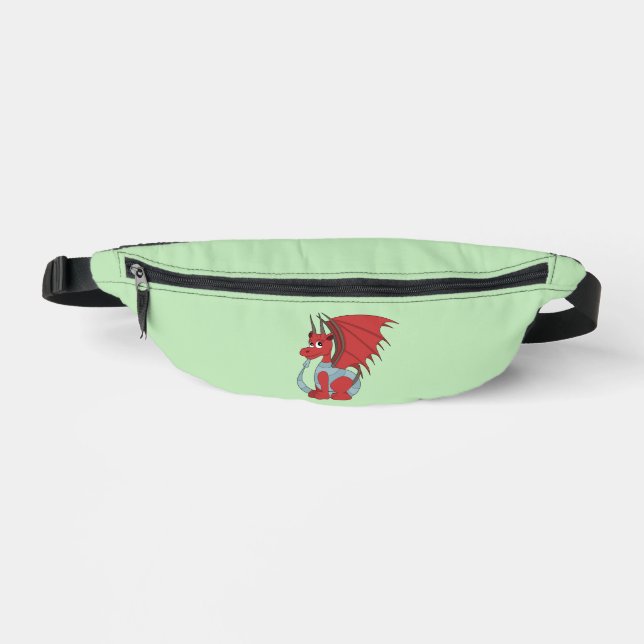 Roter Drache Cartoon  Bauchtasche (Vorderseite)