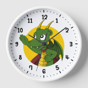 Roter Drache Cartoon rund um die Uhr