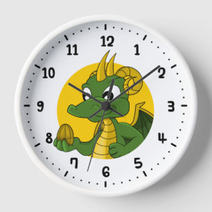 Roter Drache Cartoon rund um die Uhr