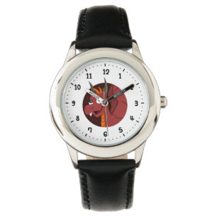 Roter Drache Cartoon-Uhr Armbanduhr