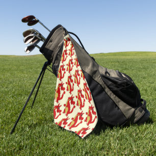 Roter Drache Design Jeder Farbige Hintergrund Golfhandtuch