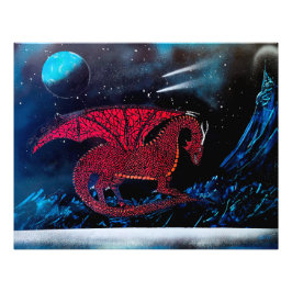 Roter Drache Fotodruck