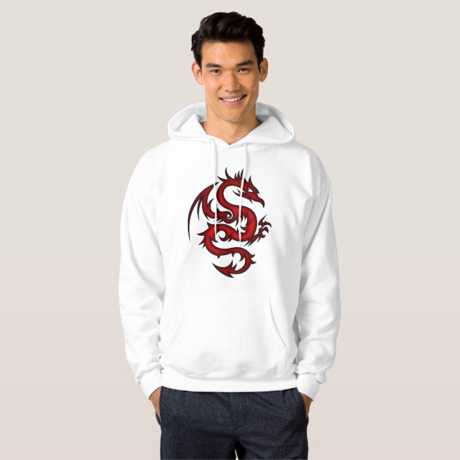 Roter Drache Hoodie (Vorne ganz)
