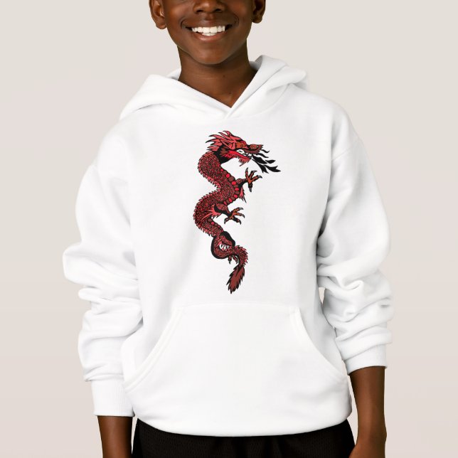 Roter Drache Hoodie (Vorderseite)