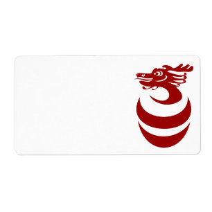 Roter Drache im Ei-Aufkleber