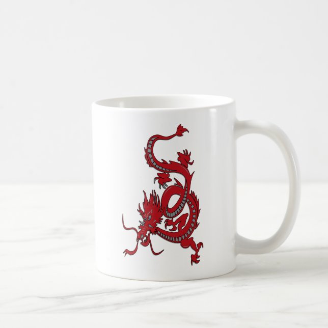 Roter Drache - Jahr des Drachen Kaffeetasse (Rechts)