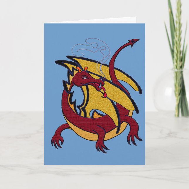 Roter Drache Karte (Vorderseite)