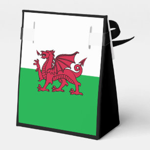 Roter Drache Keltische Flagge von Wales & Walisisc Geschenkschachtel