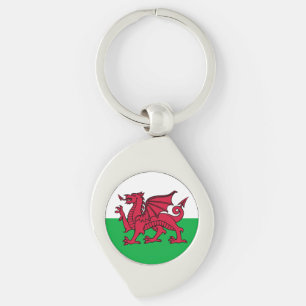 Roter Drache keltische Flagge von Wales & Walisisc Schlüsselanhänger