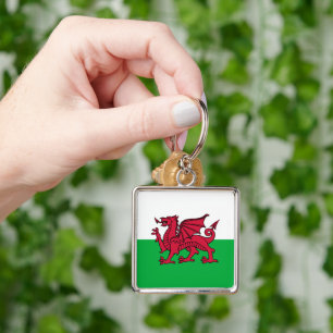 Roter Drache keltische Flagge von Wales & Walisisc Schlüsselanhänger