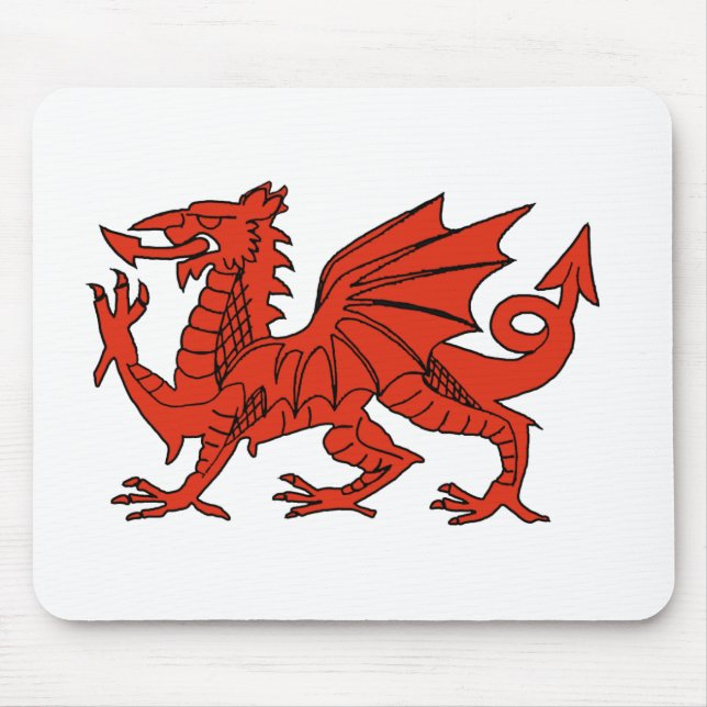 Roter Drache Mousepad (Vorne)