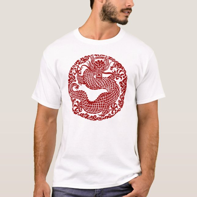 Roter Drache T-Shirt (Vorderseite)