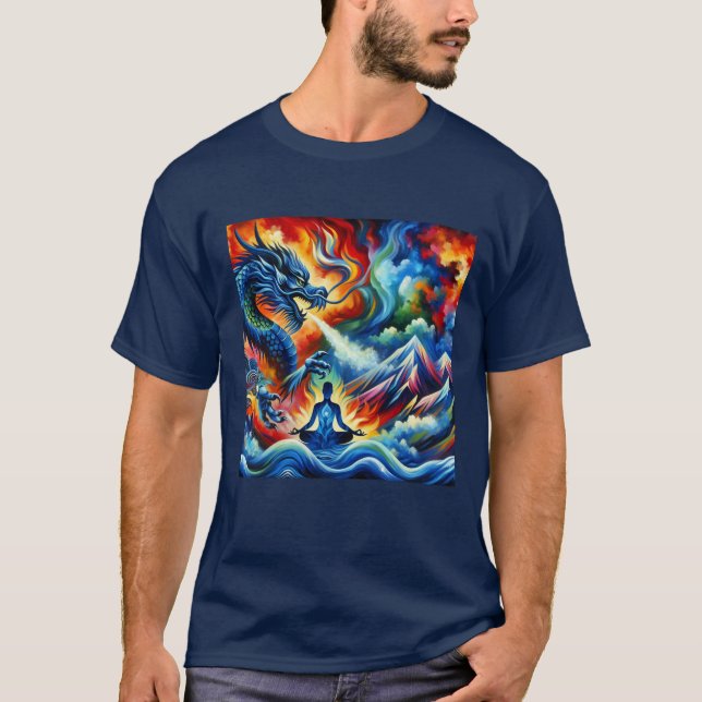 Roter Drache T-SHIRT (Vorderseite)