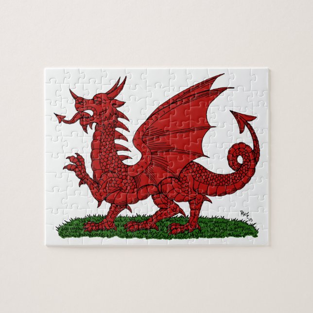Roter Drache von Wales (Horizontal)