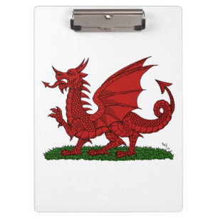 Roter Drache von Wales Klemmbrett