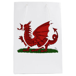 Roter Drache von Wales Mittlere Geschenktüte