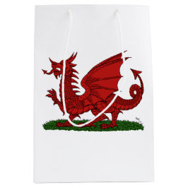 Roter Drache von Wales Mittlere Geschenktüte